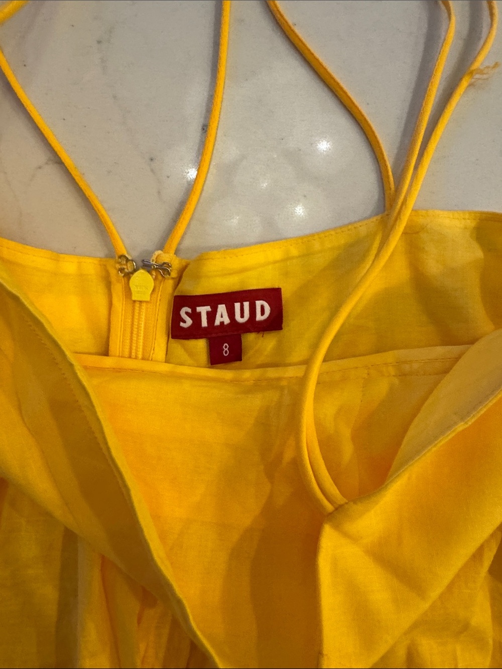 Staud Yellow Two-Tone Spaghetti Strap Top size 8 - Picture 2 of 8